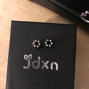 6 gauge Black Stainless Steel CZ Tunnels/Plugs